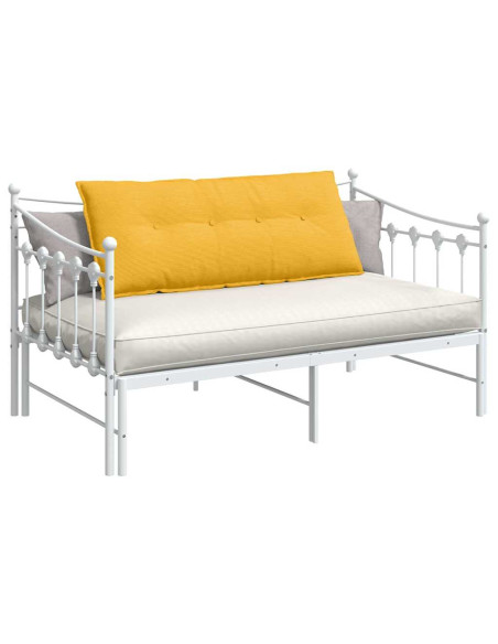 Cuscino per Schiena Giallo Chiaro 120 x 50 cm Tessuto in Cords