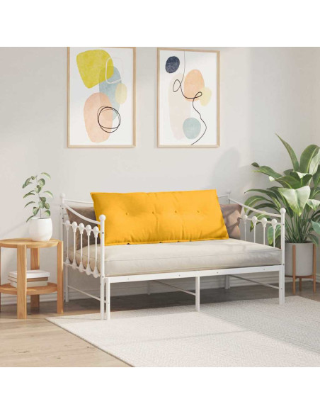 Cuscino per Schiena Giallo Chiaro 120 x 50 cm Tessuto in Cords