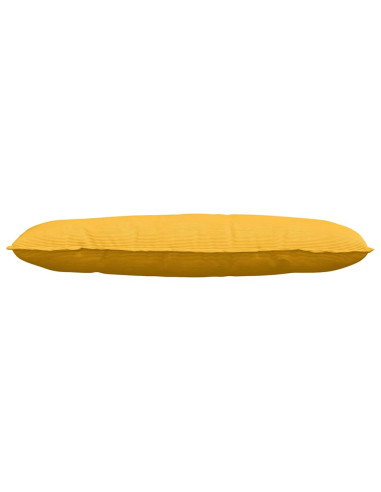 Cuscino per Schiena Giallo Chiaro 120 x 50 cm Tessuto in Cords