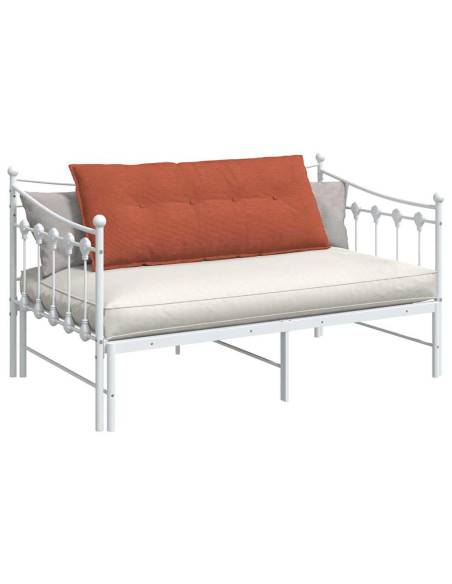 Cuscino per Schiena Rosso Arancio 120 x 50 cm Tessuto in Cords