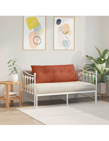 Cuscino per Schiena Rosso Arancio 120 x 50 cm Tessuto in Cords