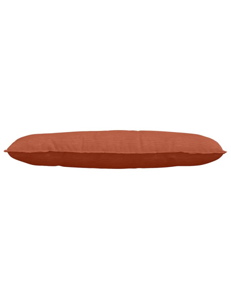 Cuscino per Schiena Rosso Arancio 120 x 50 cm Tessuto in Cords