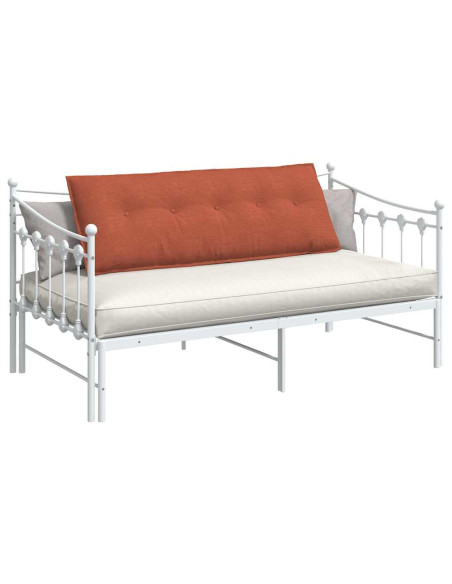 Cuscino per Schiena Rosso Arancio 140 x 50 cm Tessuto in Cords