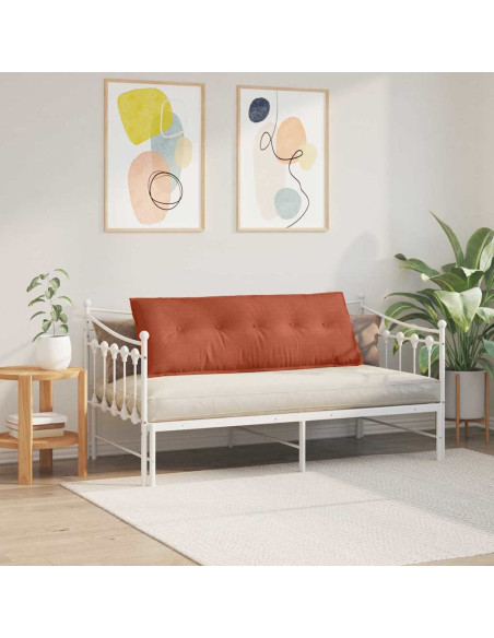 Cuscino per Schiena Rosso Arancio 140 x 50 cm Tessuto in Cords