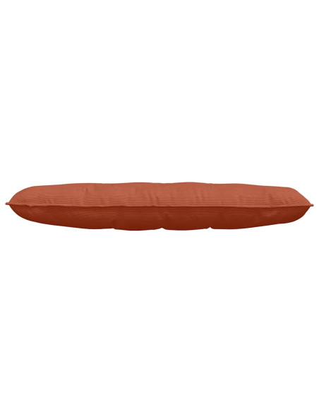 Cuscino per Schiena Rosso Arancio 140 x 50 cm Tessuto in Cords