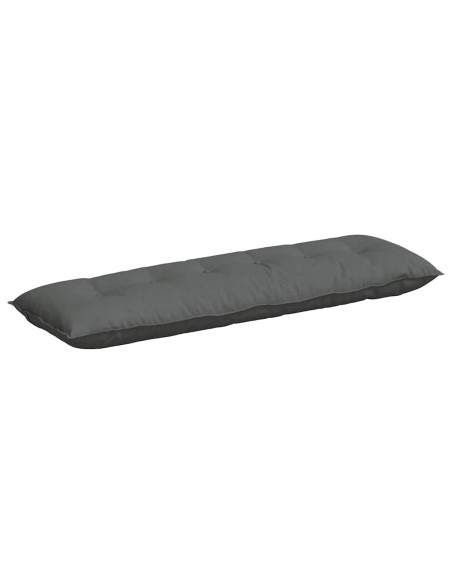Cuscino per Schiena Grigio scuro 160 x 19 x 50 cm Tessuto
