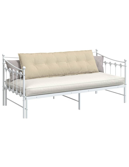 Cuscino per Schiena Crema 160 x 19 x 50 cm Tessuto