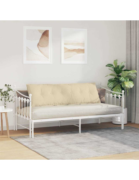 Cuscino per Schiena Crema 160 x 19 x 50 cm Tessuto