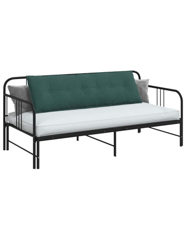 Cuscino per Schiena Verde Scuro 160 x 50 cm Tessuto in Cords