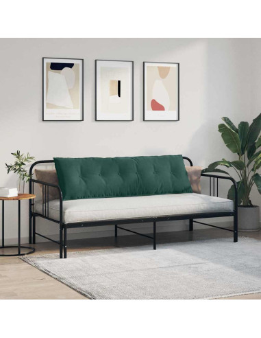 Cuscino per Schiena Verde Scuro 160 x 50 cm Tessuto in Cords