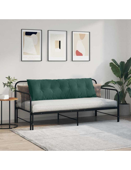 Cuscino per Schiena Verde Scuro 160 x 50 cm Tessuto in Cords