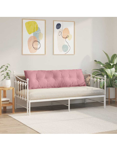 Cuscino per Schiena Rosa 160 x 50 cm Tessuto in Cords