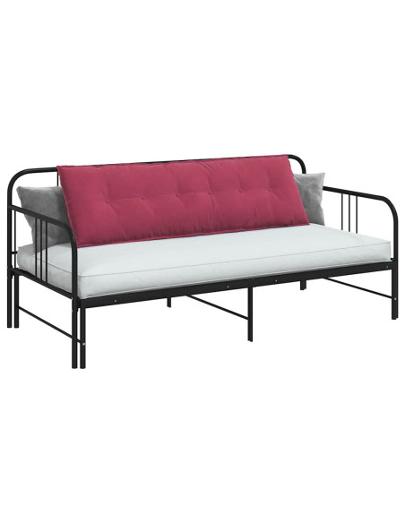 Cuscino per Schiena Rosso Vino 160 x 50 cm Tessuto in Cords