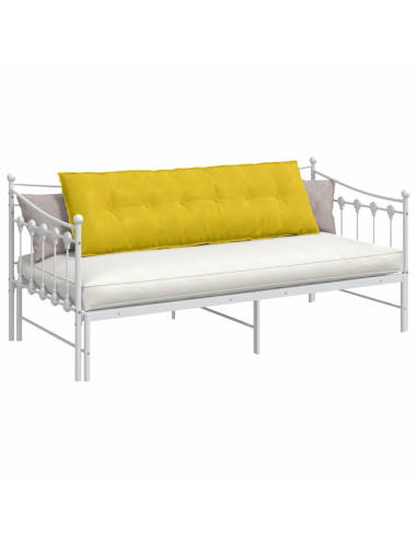 Cuscino per Schiena Giallo 160 x 50 cm Tessuto in Cords