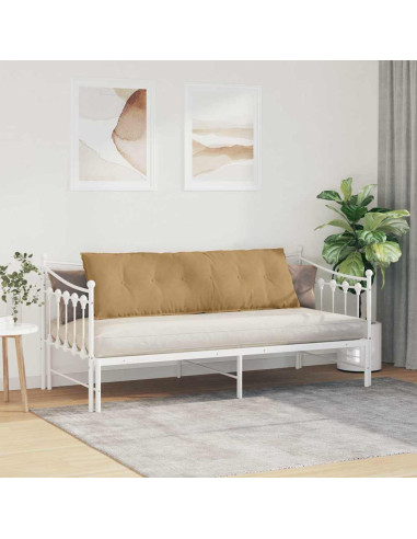 Cuscino per Schiena Marrone 160 x 50 cm Tessuto in Cords