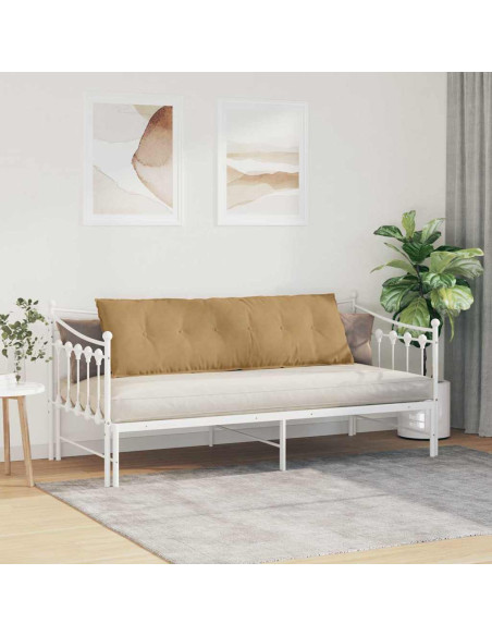 Cuscino per Schiena Marrone 160 x 50 cm Tessuto in Cords