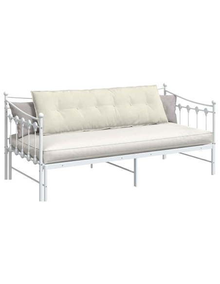 Cuscino per Schiena Crema 160 x 50 cm Tessuto in Cords