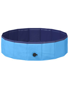 Piscina Pieghevole per Cani Blu 80 x 80 x 20 cm PVC
