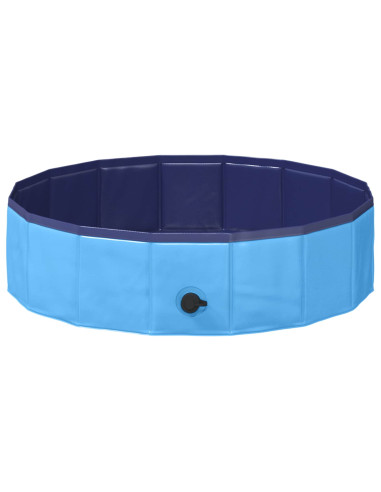 Piscina Pieghevole per Cani Blu 80 x 80 x 20 cm PVC