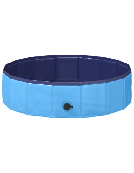 Piscina Pieghevole per Cani Blu 80 x 80 x 20 cm PVC