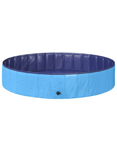 Piscina Pieghevole per Cani Blu 160 x 160 x 30 cm PVC