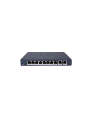 SWITCH HIKVISION SMART MANAGED POE GIGABIT L2, 8 GIGABIT RJ45 POE PORTS, 2 GIGABIT SFP PORT, 802.3AF