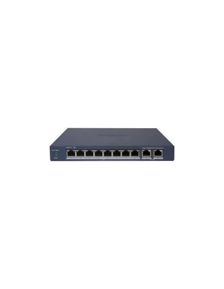 SWITCH HIKVISION SMART MANAGED POE GIGABIT L2, 8 GIGABIT RJ45 POE PORTS, 2 GIGABIT SFP PORT, 802.3AF