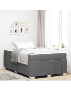 Struttura del letto Grigio scuro 120 x 200 cm Tessuto