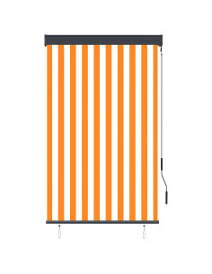 Tenda a Rullo per Esterni 100x250 cm Bianca e Arancione