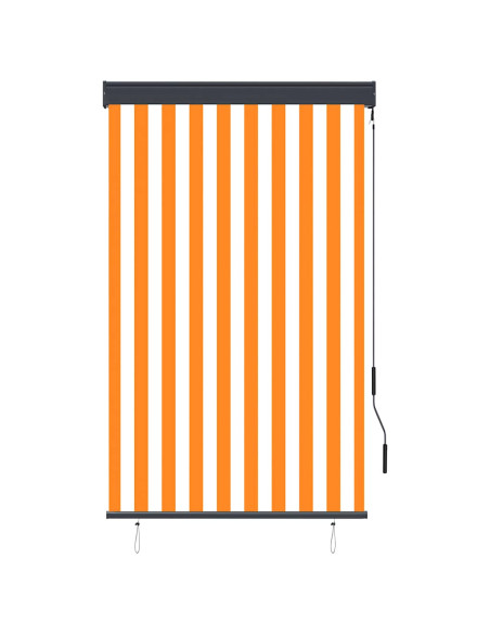 Tenda a Rullo per Esterni 100x250 cm Bianca e Arancione