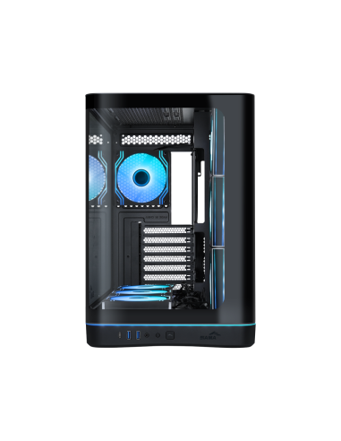 SAMA MID TOWER V62  BLACK TG CURVE LED STRIP 7* 120 ARGB PWM FAN