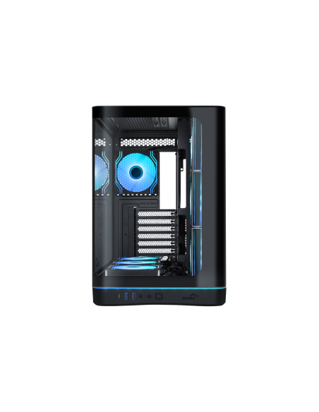 SAMA MID TOWER V62  BLACK TG CURVE LED STRIP 7* 120 ARGB PWM FAN