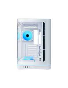 SAMA MID TOWER V62  WHITE TG CURVE LED STRIP 7* 120 ARGB PWM FAN