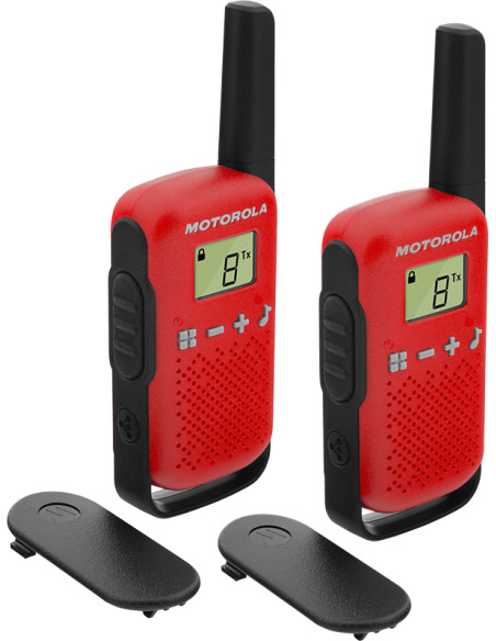 Motorola TALKABOUT T42 ricetrasmittente 16 canali Nero, Rosso