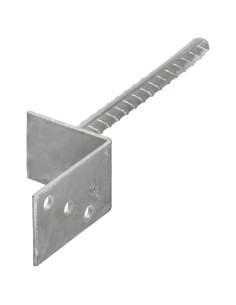 Picchetti per Recinzione 6 pz Argento 8x6x30 cm Acciaio Zincato