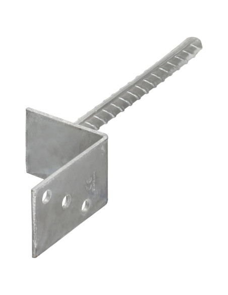 Picchetti per Recinzione 6 pz Argento 8x6x30 cm Acciaio Zincato