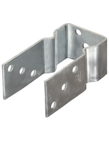 Picchetti per Recinzione 6 pz Argento 8x6x15 cm Acciaio Zincato