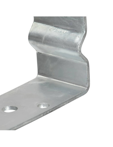 Picchetti per Recinzione 6 pz Argento 8x6x15 cm Acciaio Zincato