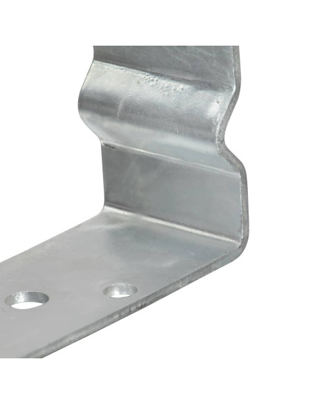 Picchetti per Recinzione 6 pz Argento 8x6x15 cm Acciaio Zincato