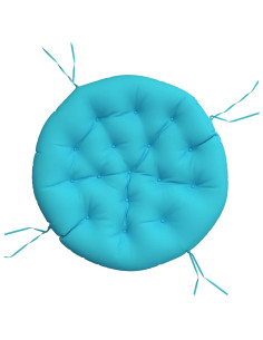 Cuscino Rotondo Turchese Ø 100x11 cm in Tessuto Oxford 2