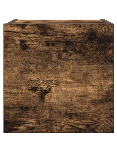 Armadietti TV Montati a Parete 2pz Rovere Fumo 30,5x30x30 cm