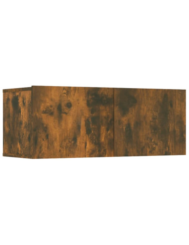 Set di Mobili Porta TV 6 pz Rovere Fumo in Legno Multistrato