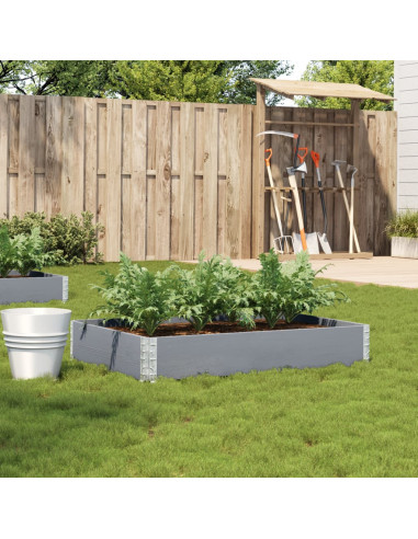 Fioriera da Giardino Grigia 120x80 cm Legno Massello di Pino