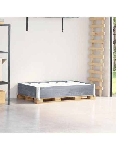 Paretale per Pallet Grigio 120x80 cm in Legno Massello di Pino