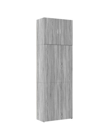 Credenza Grigio Sonoma 80x42,5x249 cm in Legno Multistrato