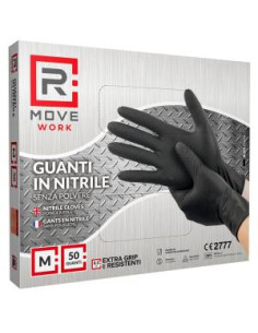 RMove Guanti Nitrile Nero Lavoro SP FG 8.0g 1Cnf/50pz Tg M