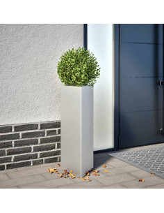 Fioriere 2 pz Triangolari 30x26x75 cm in Acciaio Zincato