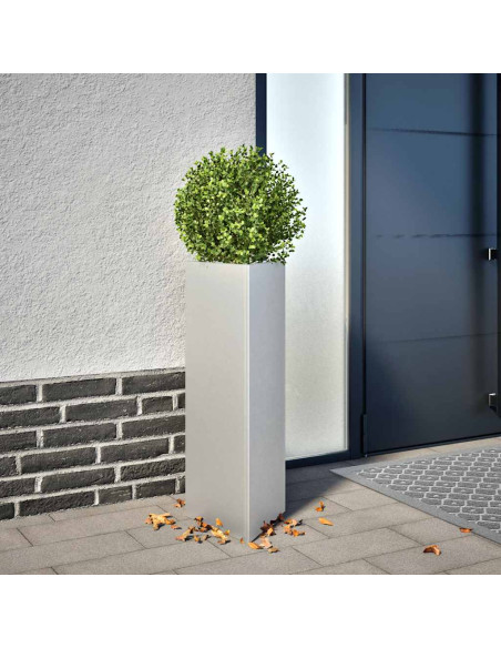 Fioriere 2 pz Triangolari 30x26x75 cm in Acciaio Zincato