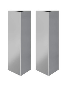 Fioriere 2 pz Triangolari 30x26x75 cm in Acciaio Zincato 2