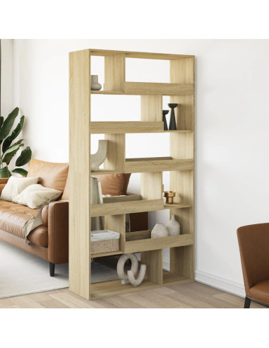 Libreria Rovere Sonoma 100x33x187,5 cm in Truciolato